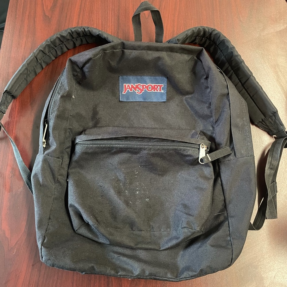 Jansport 2 pouch black backpack